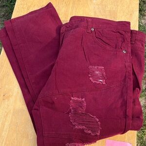 Men's Slim Fit Jeans - Red